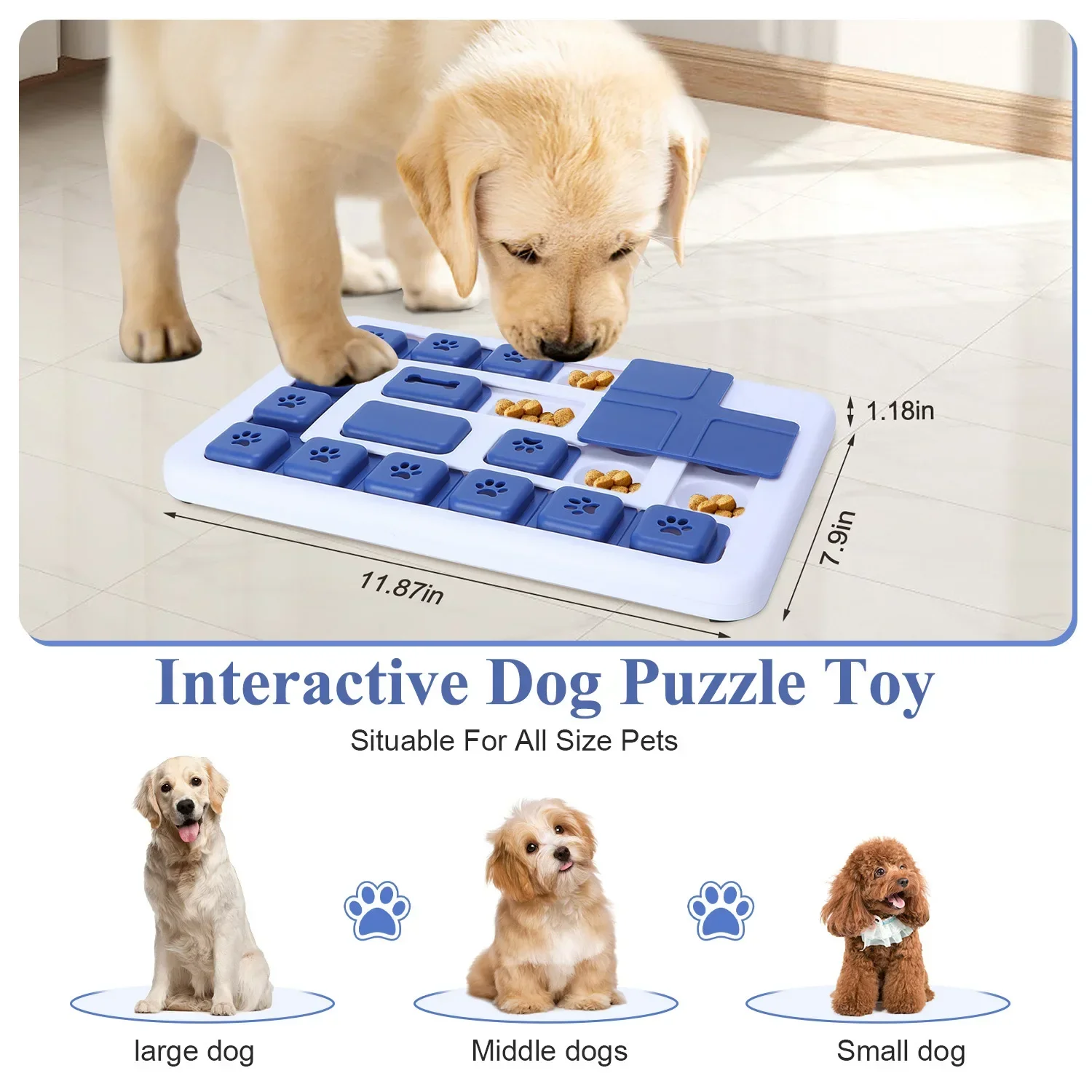 Interactive Plush Puzzle Dog Toy
